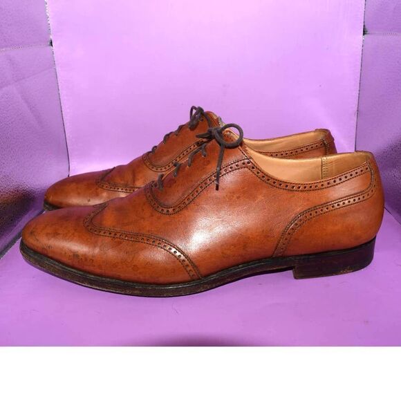 Vintage Peal & Co Brown Leather Oxford Brogue Shoe - 10.5 main image 4